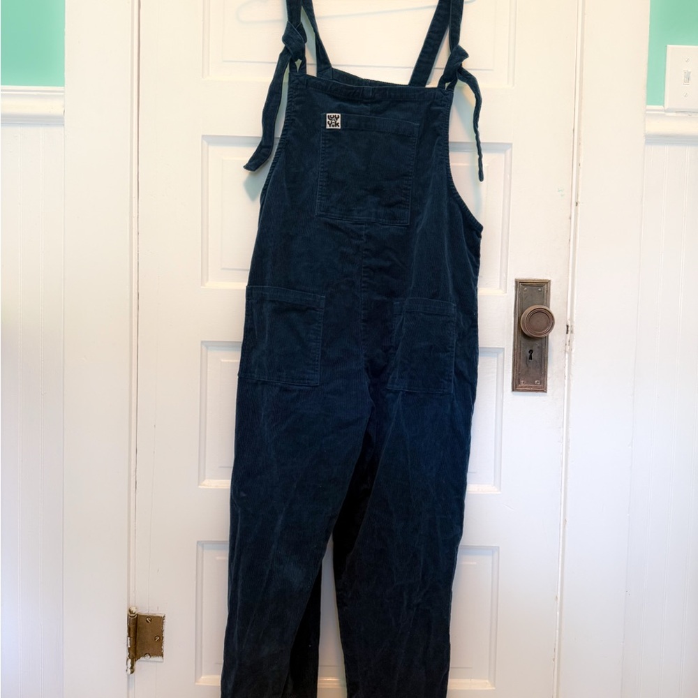 Lucy & Yak Dark Blue Corduroy Dungaree